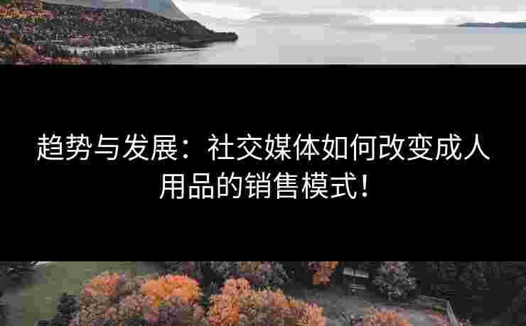 趋势与发展：社交媒体如何改变成人用品的销售模式！