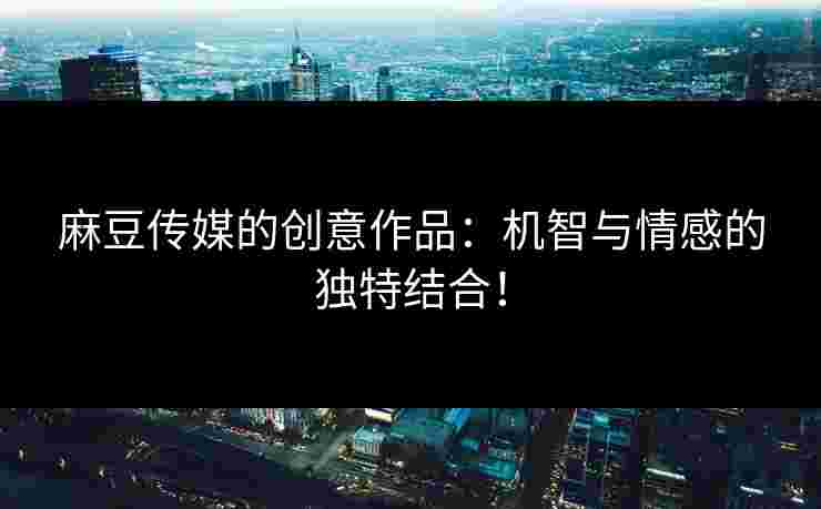 麻豆传媒的创意作品：机智与情感的独特结合！